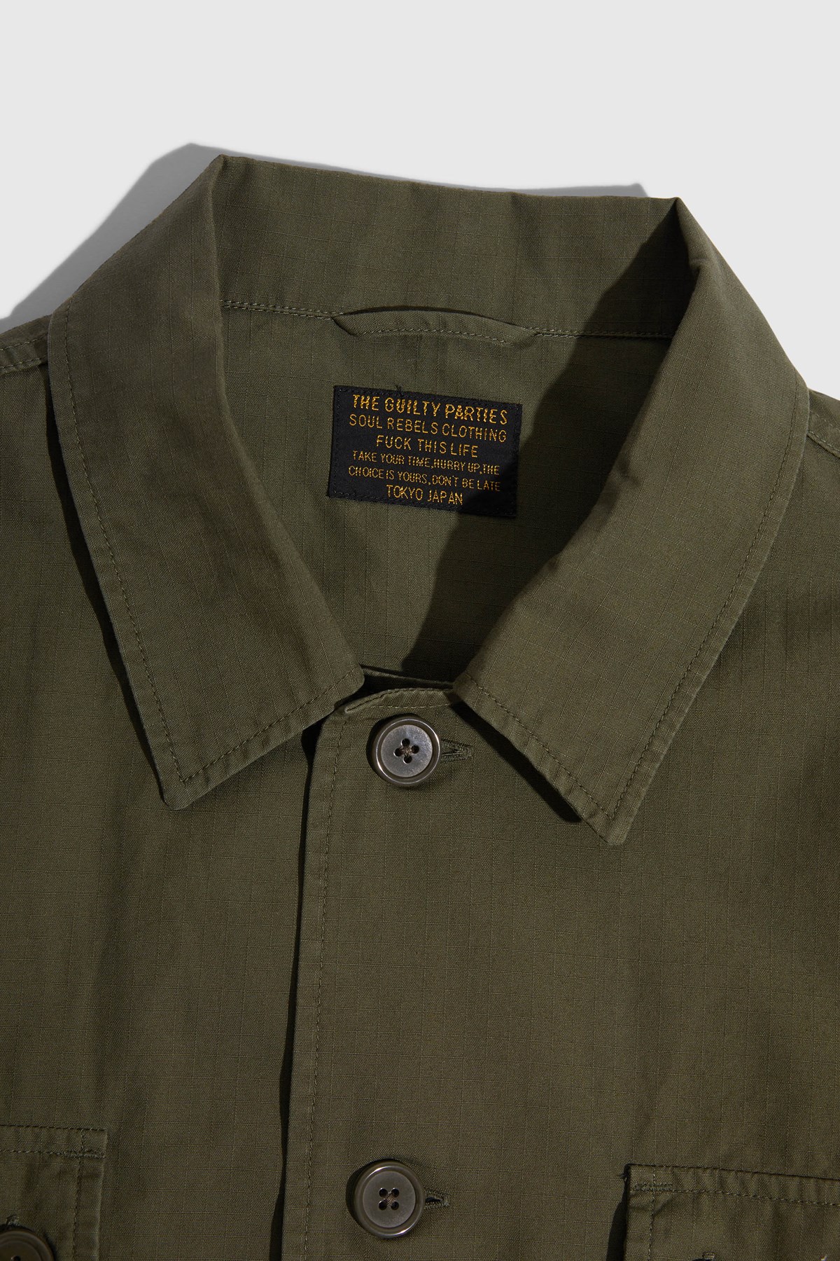 WACKO MARIA Type-4 Army Shirt Khaki | WoodWood.com