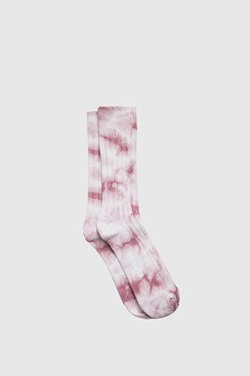 Stüssy Dyed Ribbed Crew Socks Berry | WoodWood.com