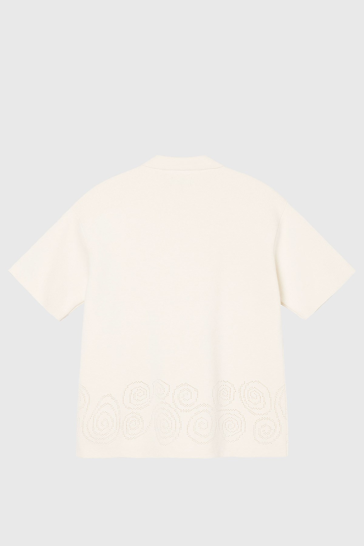 Stüssy Perforated Swirl Knit Shirt Natural | WoodWood.com