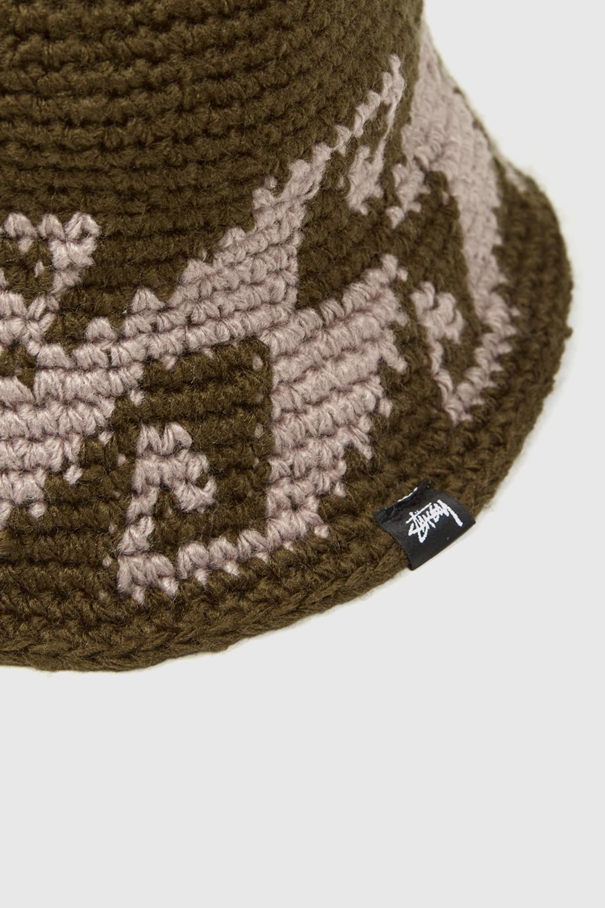 Stüssy Waves Knit Bucket Hat Olive | WoodWood.com