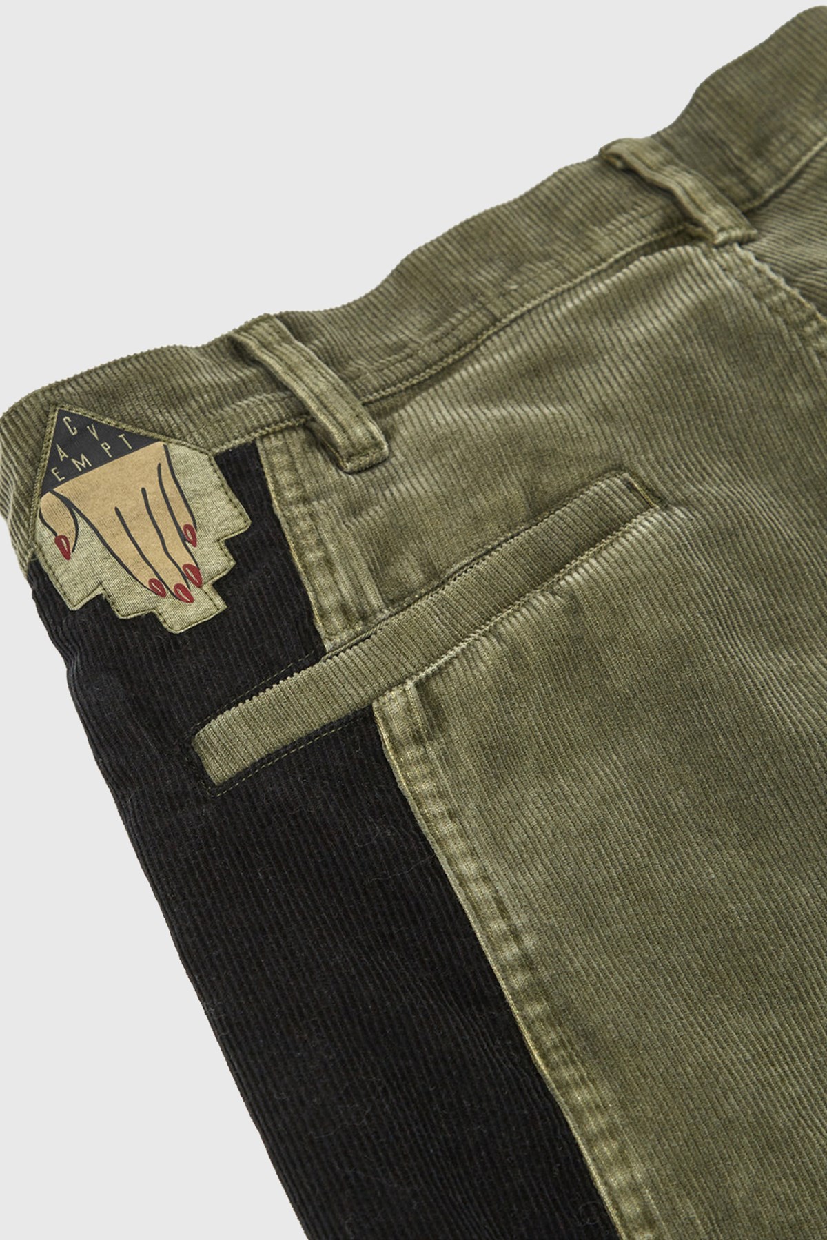 Cav Empt Overdye Side Panel Cord Pants Green | WoodWood.com