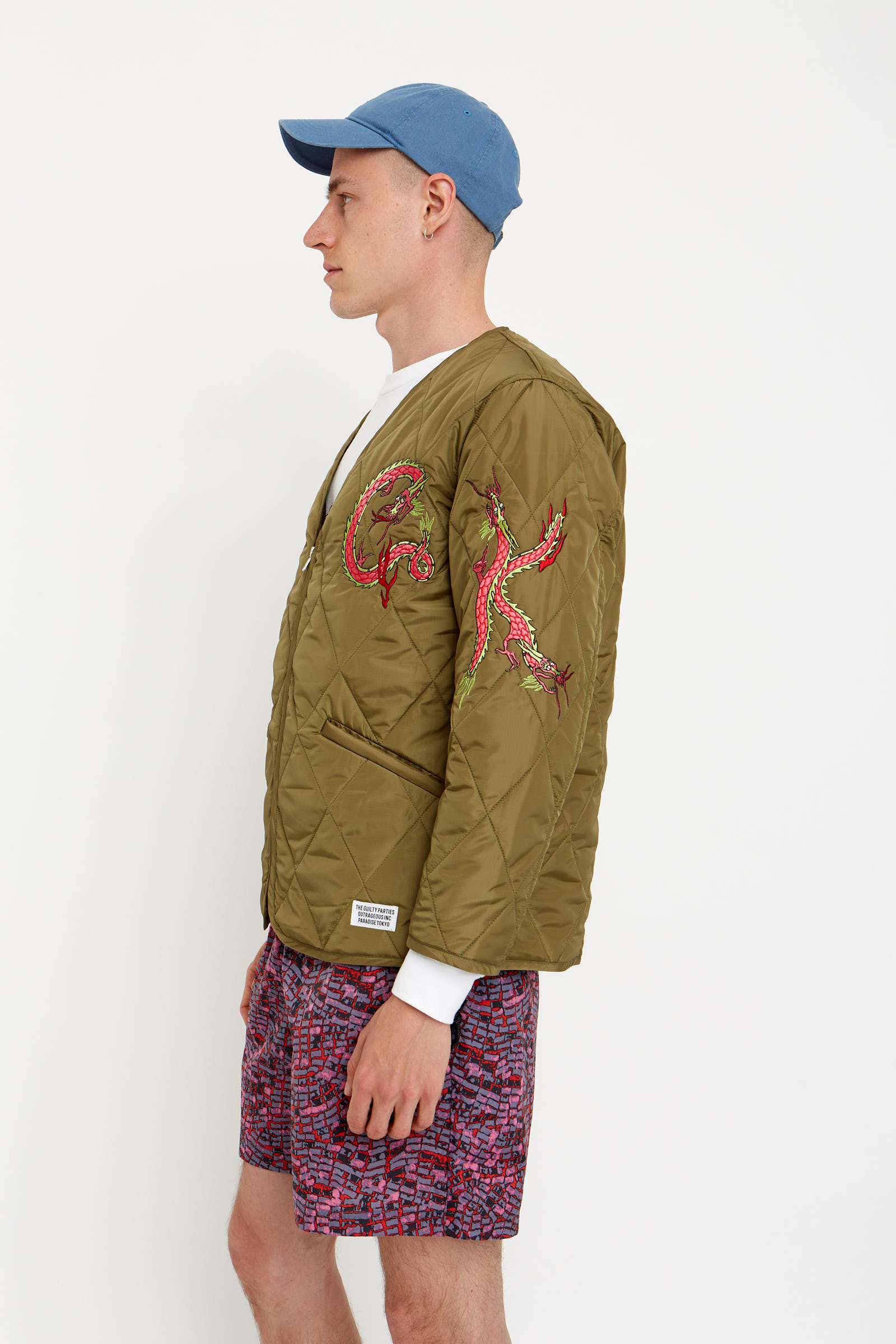 WACKO MARIA Quilted Jacket Khaki | WoodWood.com