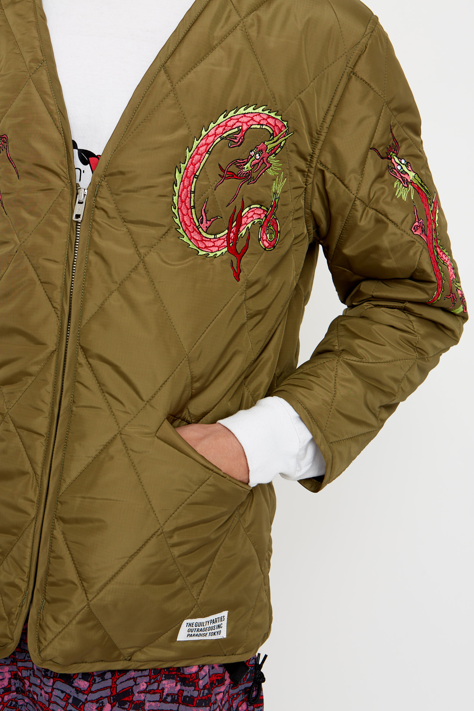 WACKO MARIA Quilted Jacket Khaki | WoodWood.com