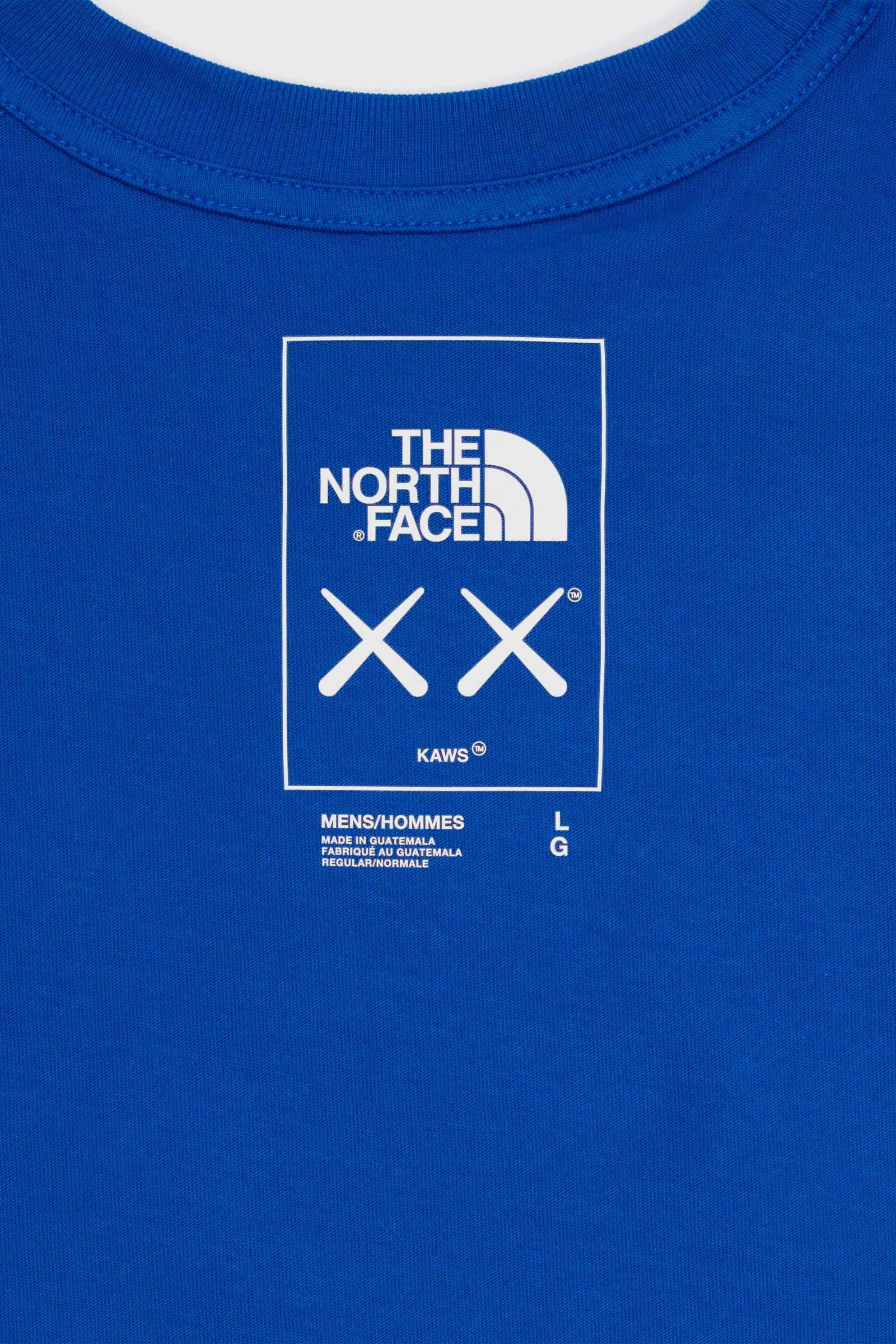The North Face NF X KAWS Short Sleeve Tee Bolt Blue | WoodWood.com