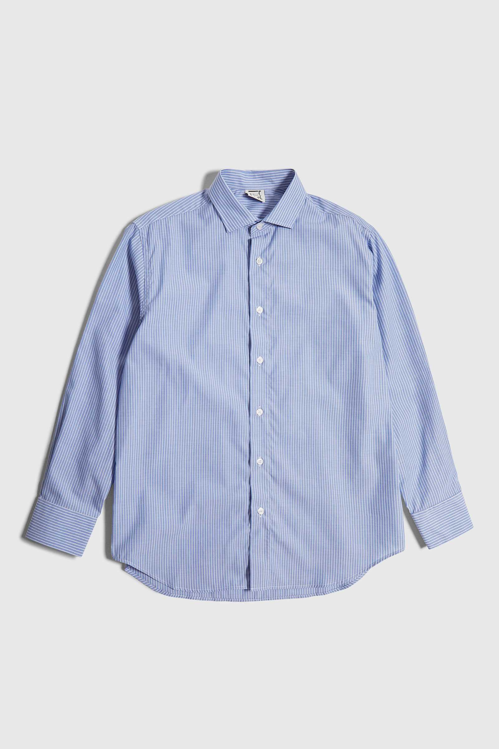 Baserange Ole Shirt Blue with stripe popeline | WoodWood.com
