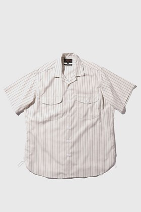 Beams Plus Striped Short Sleeve Work Shirt