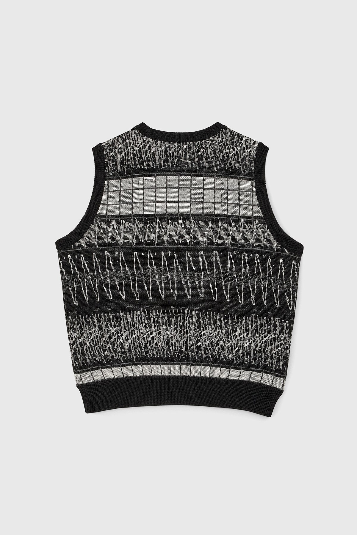 Cav Empt Wave Line Wool Vest Black | WoodWood.com