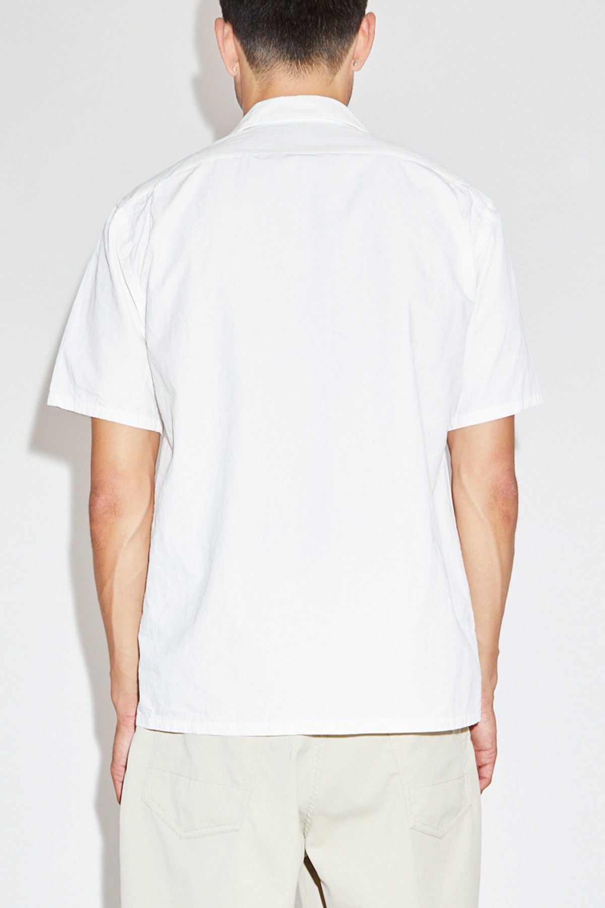 Beams Plus Open Collar Short Sleeve Shirt White (1) | WoodWood.com