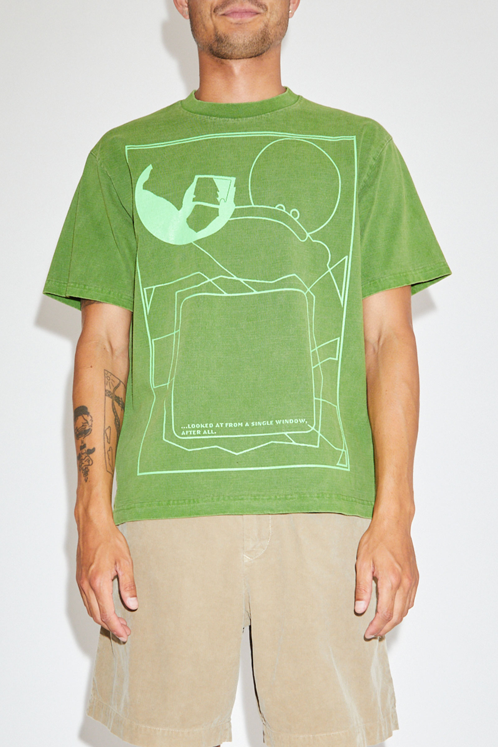 Cav Empt Overdye MD Null Pet T Shirt Green WoodWood