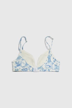 Frankies Bikinis Scarlet Top Yomi toile blue | WoodWood.com