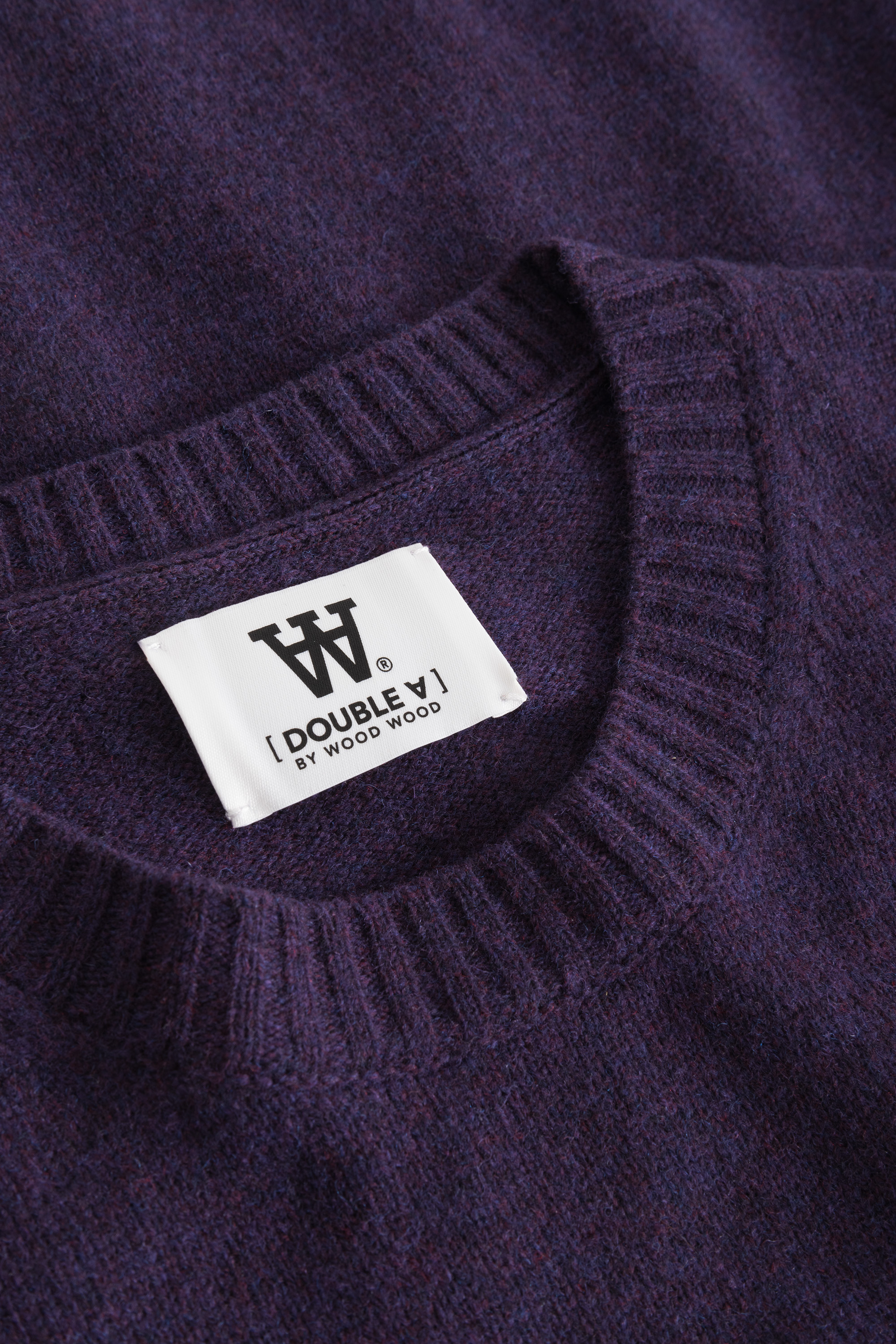 Double A by Wood Wood Kevin lambswool jumper Aubergine | WoodWood.com
