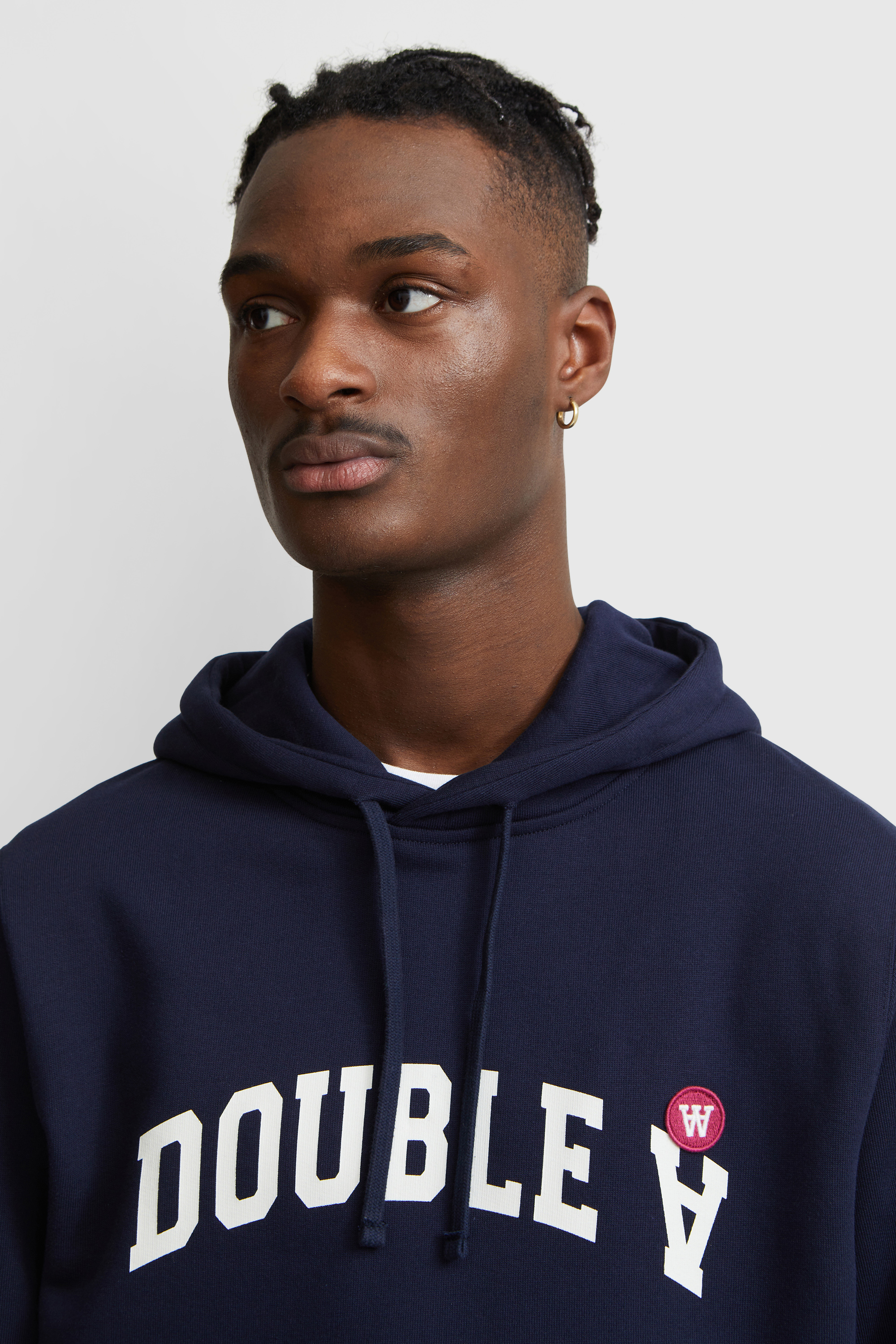 Double A by Wood Wood Ian arch hoodie Navy | WoodWood.com