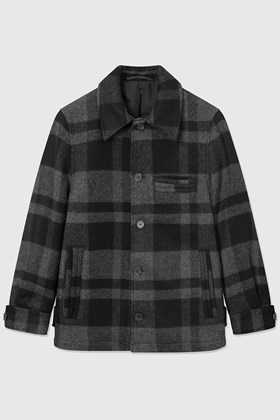 Wood Wood Reno wool check jacket Black | WoodWood.com