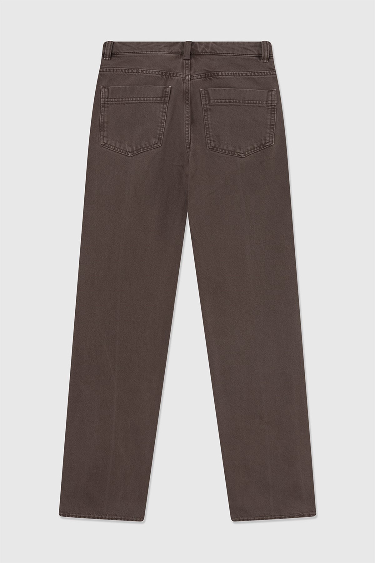 wood brown straight jeans