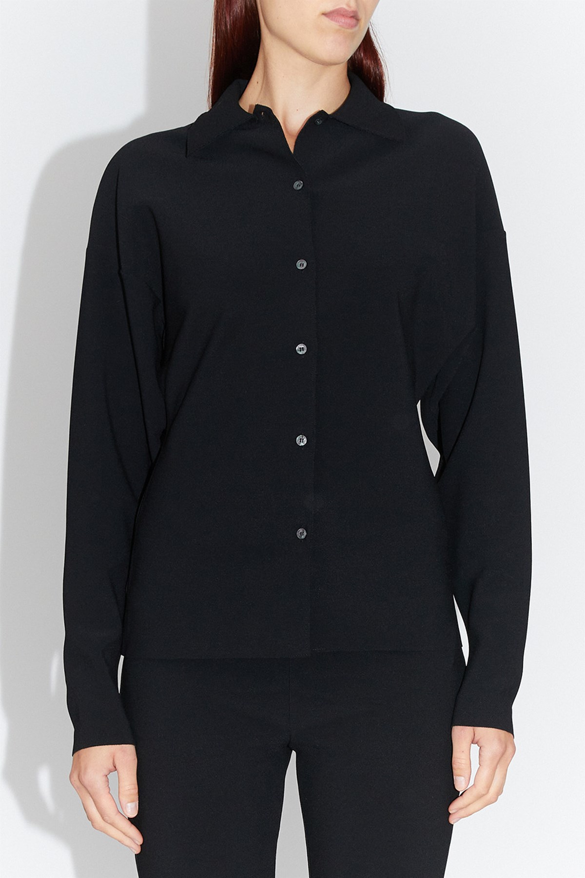 Birrot Black Spread Collar Coat