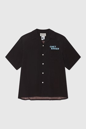 WACKO MARIA Chet Baker / Hawaiian Shirt Black | WoodWood.com