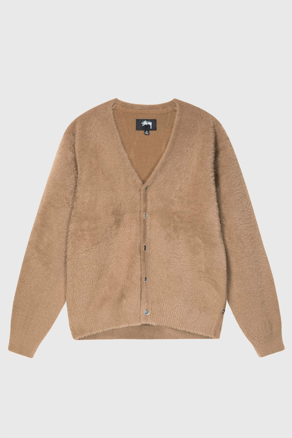 Stüssy Shaggy Cardigan Taupe | WoodWood.com