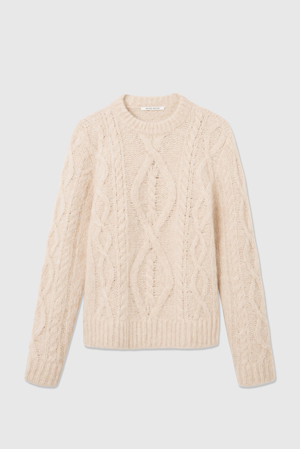 Wood Wood Lilly cable jumper Off-white | WoodWood.com