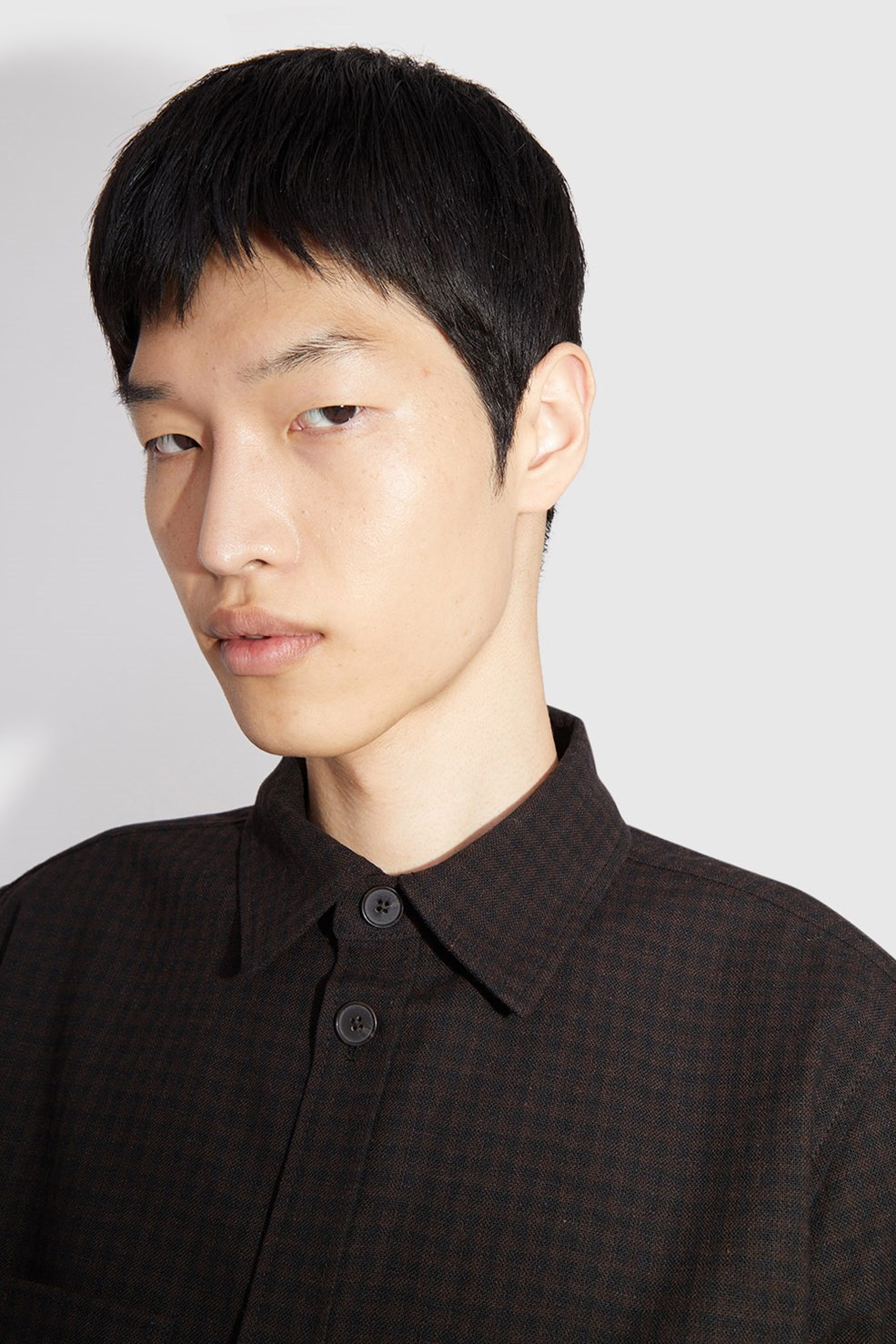 Wood Wood Clive wool shirt Brown check | WoodWood.com