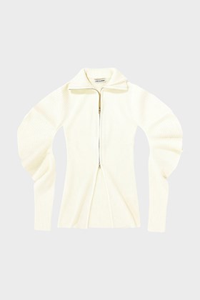 Low Classic Volume Sleeve Knit Cardigan White | WoodWood.com