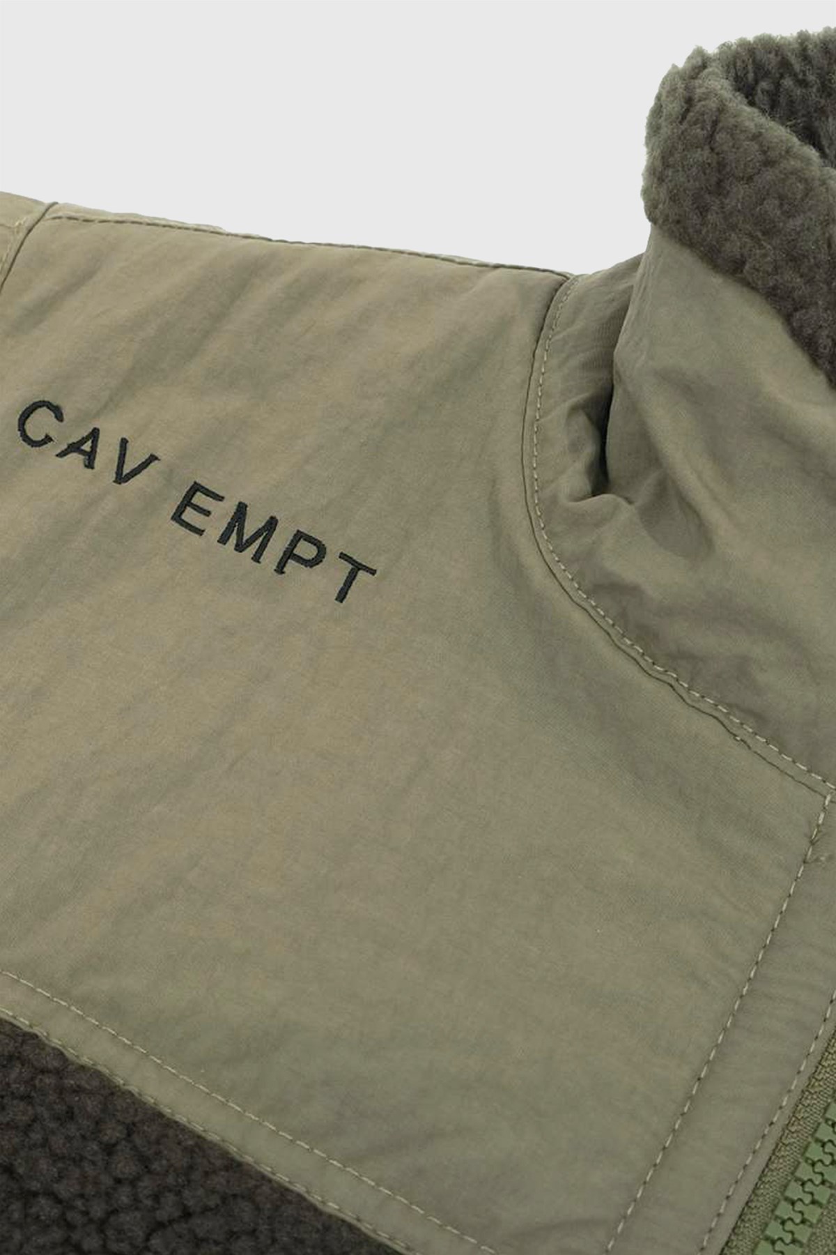 Cav Empt Boa Fleece Vest Green WoodWood