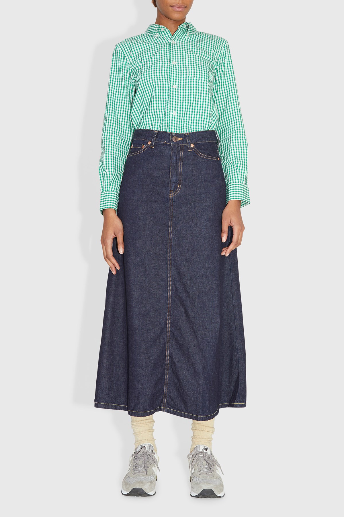 BEAMSBOY O. Pocket Denim Skirt Blue indigo | WoodWood.com