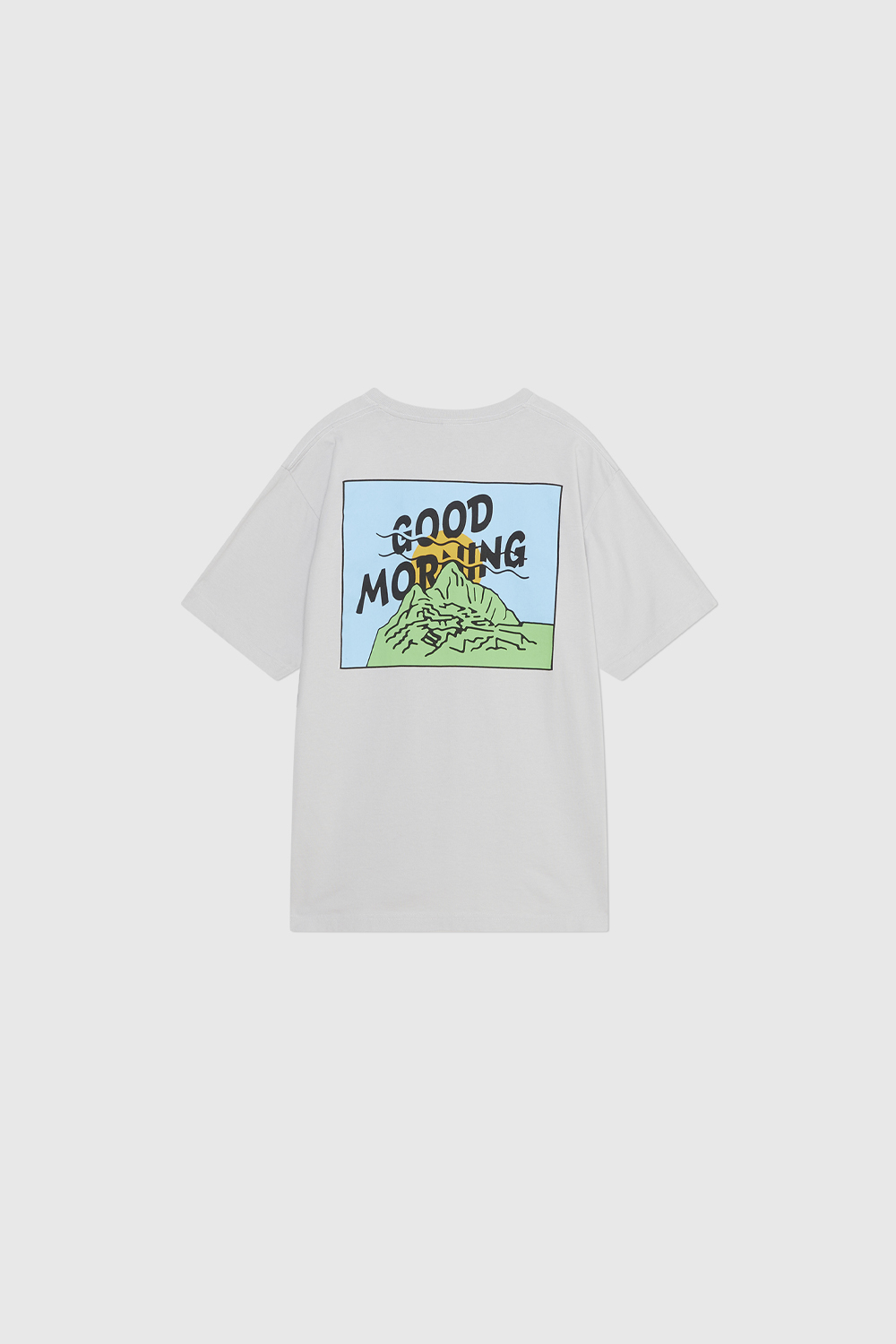 Good Morning Tapes Mountain Logo SS Tee Stone | WoodWood.com