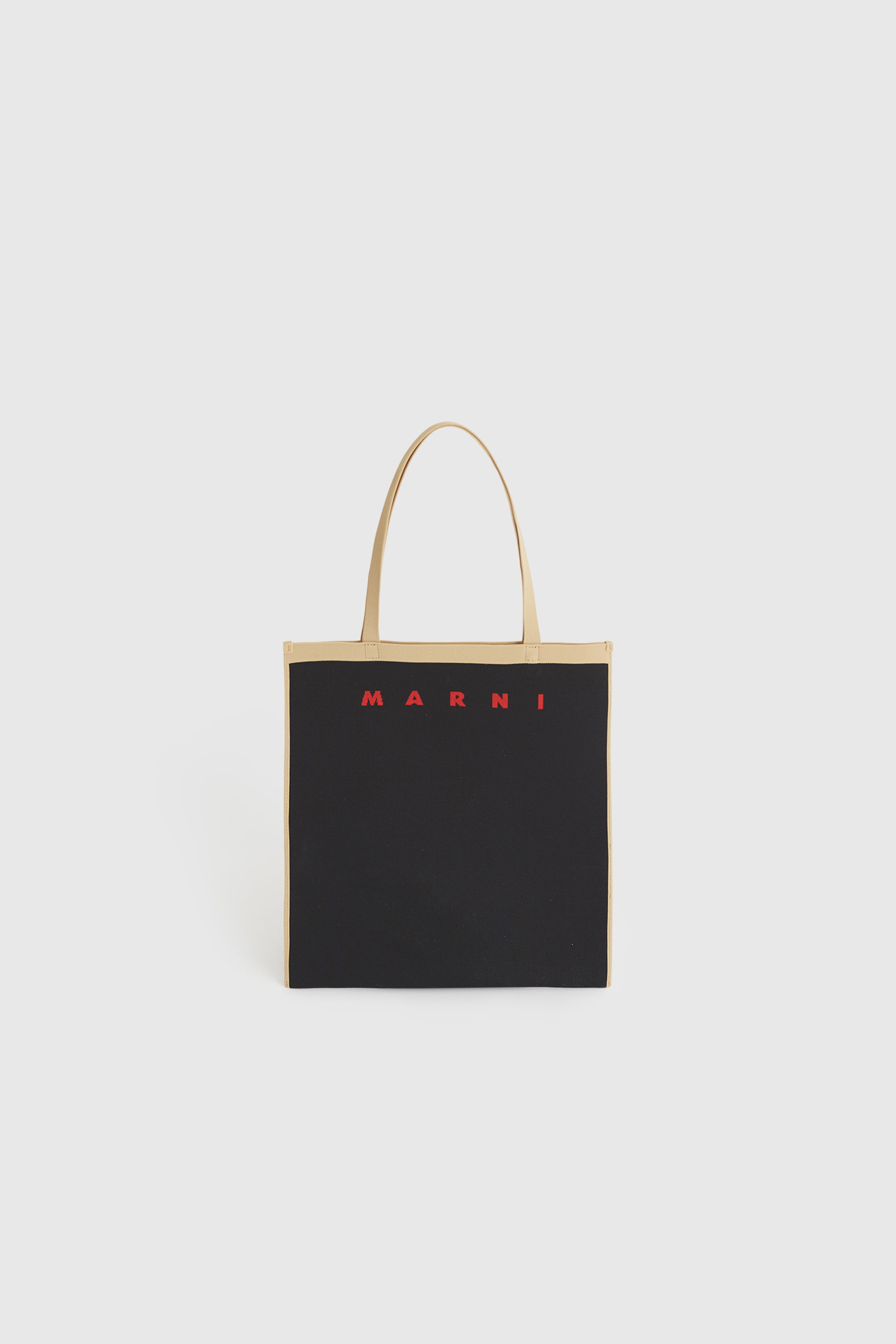 MARNI Shopping Bag Black / silk white / red | WoodWood.com