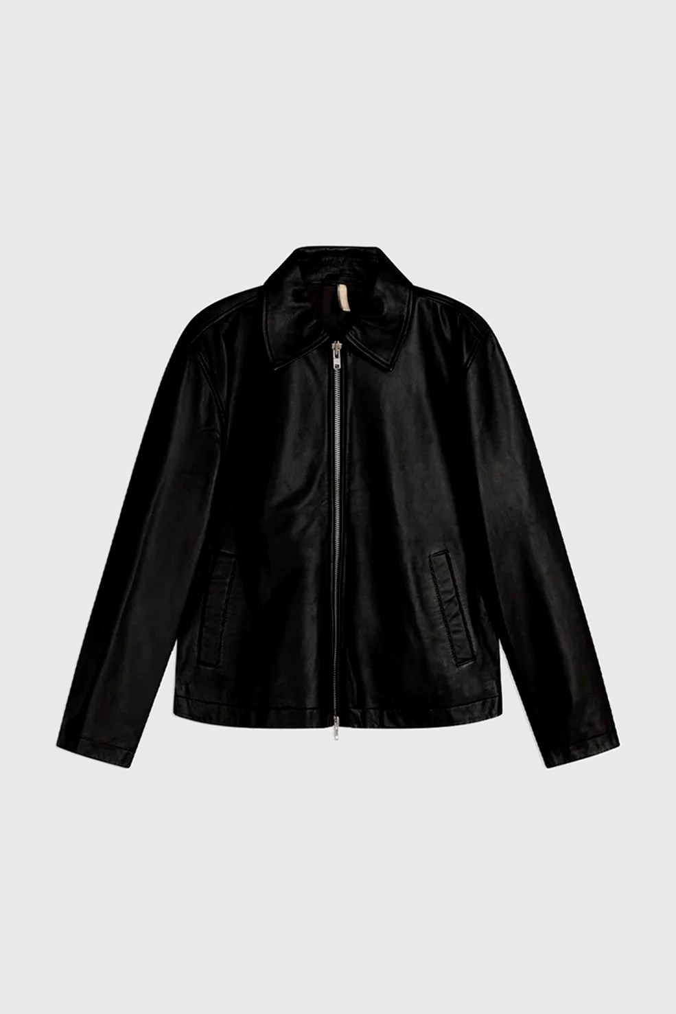 Sunflower Short Leather Jacket Black | WoodWood.com