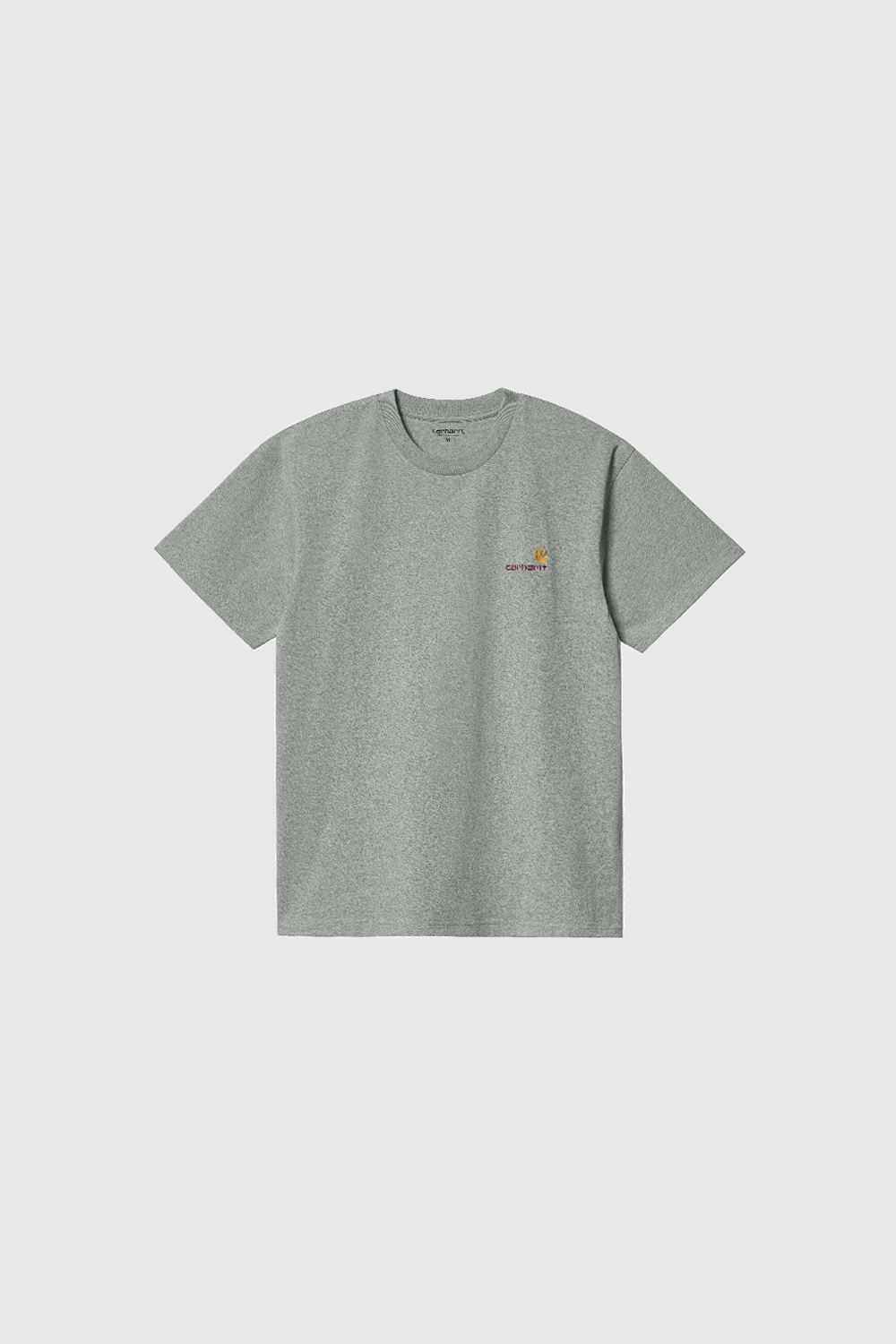 Carhartt S/S American Script T-Shirt Grey heather | WoodWood.com