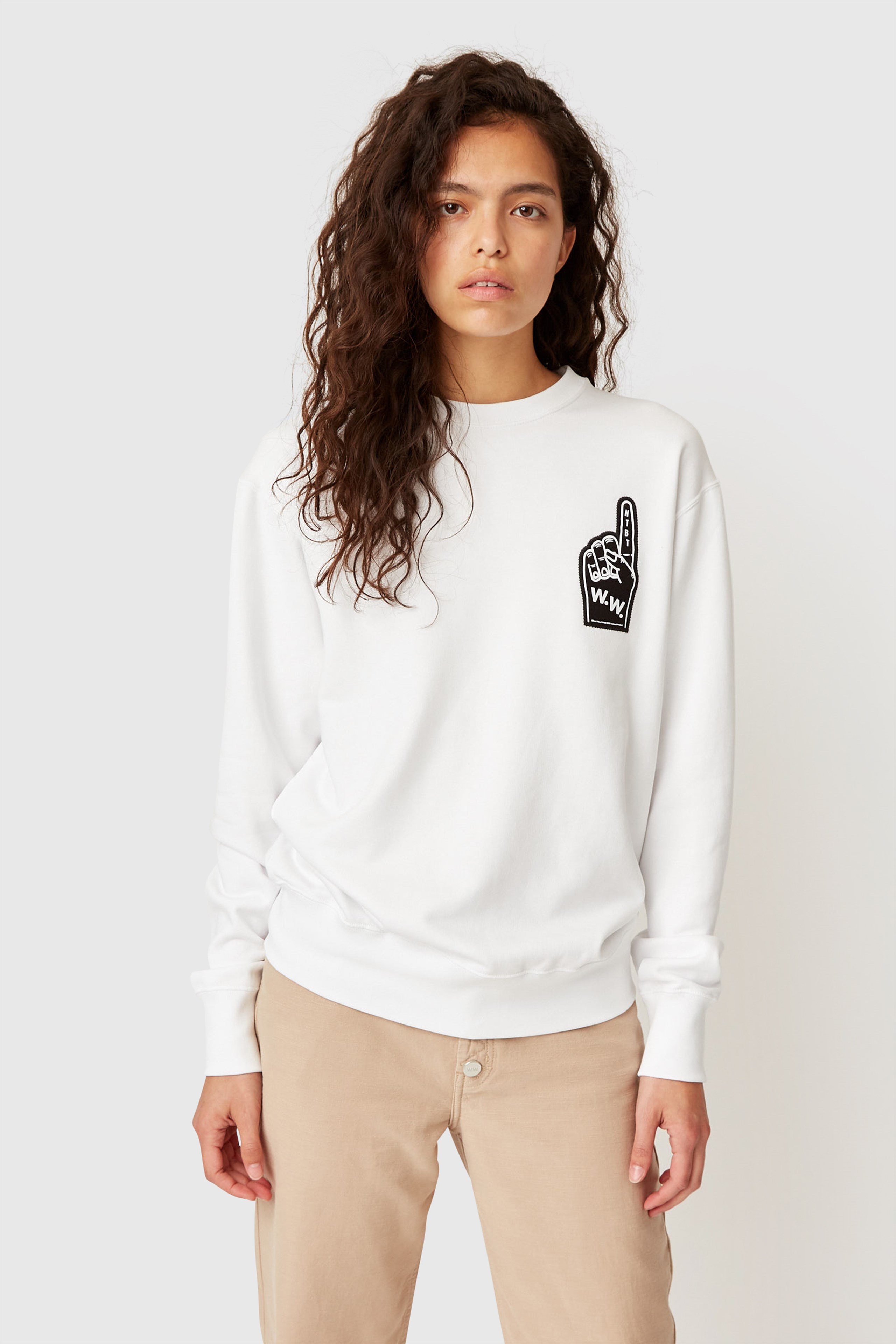 Wood Wood Hugh sweatshirt Bright white | WoodWood.com