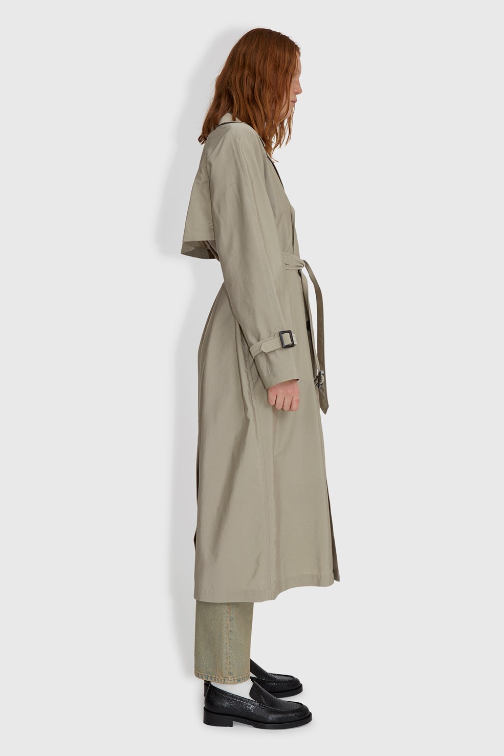 Wood Wood Sara fluid tech trenchcoat Light sand | WoodWood.com