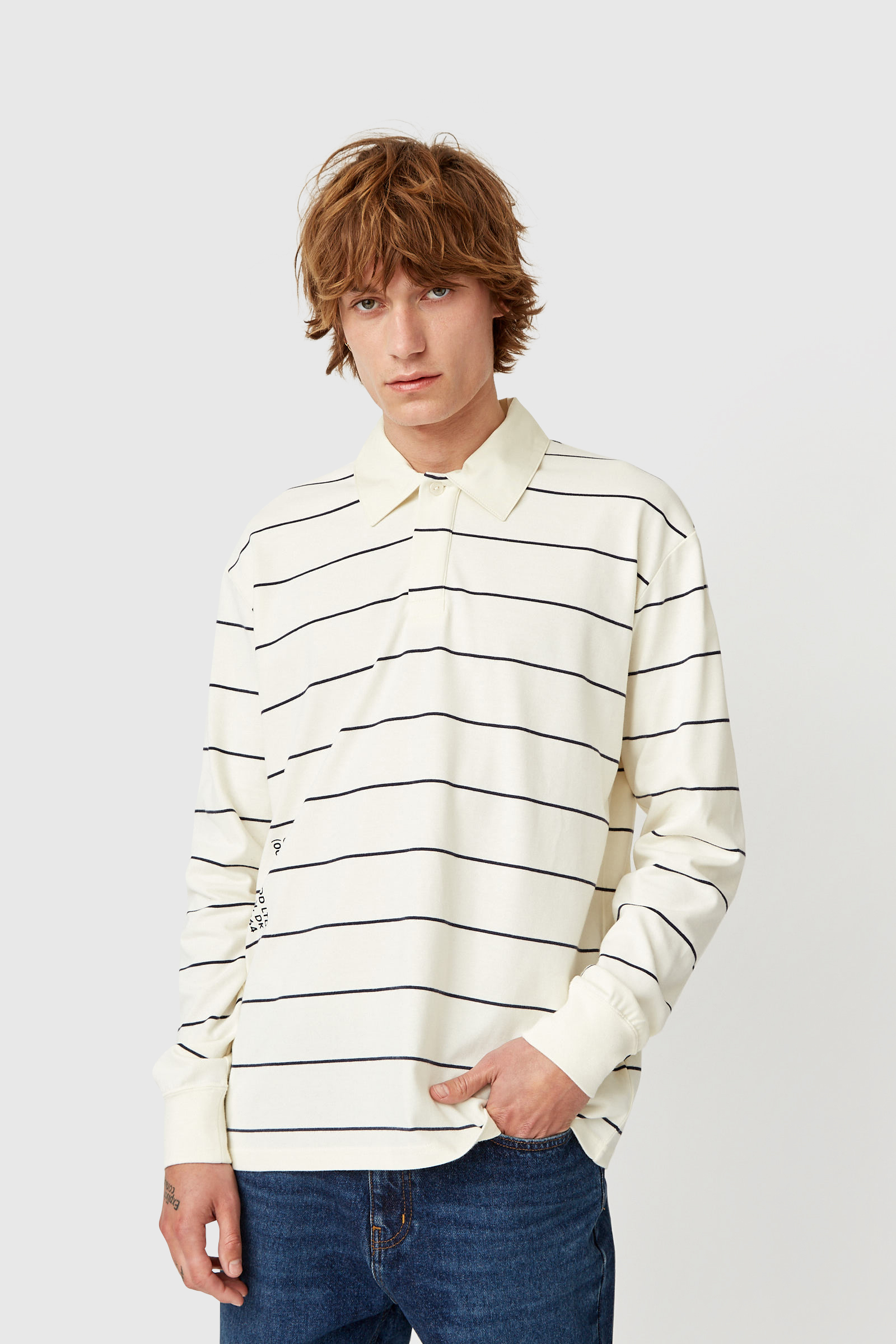 Wood Wood Beck long sleeve Off-white stripes | WoodWood.com