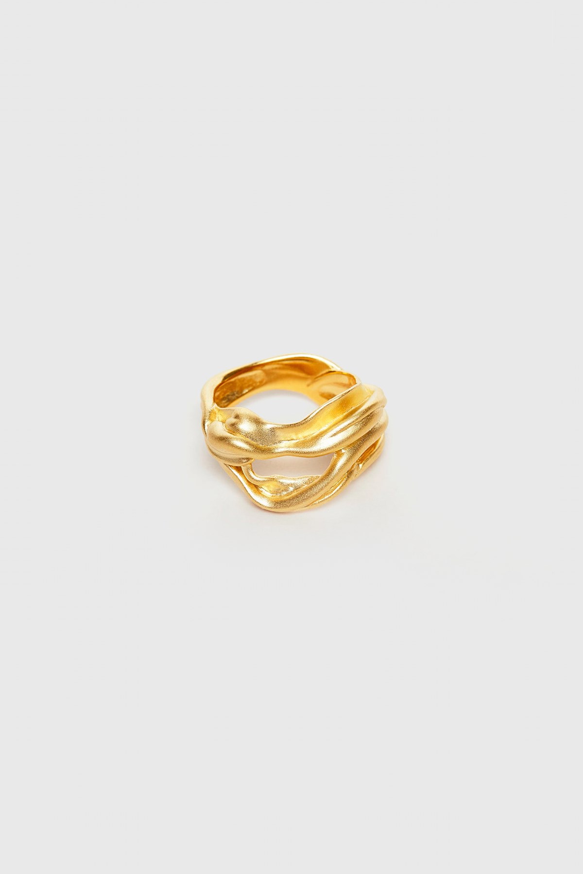 Trine Tuxen Cucumber Ring 14k goldplated (925 silver) | WoodWood.com