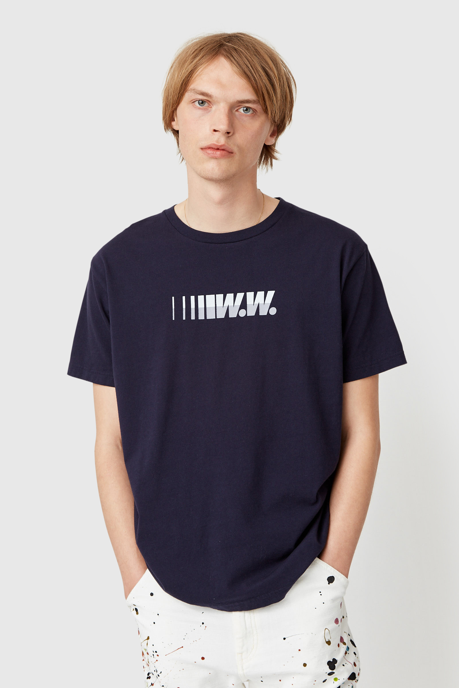 Wood Wood Split T-shirt Navy | WoodWood.com