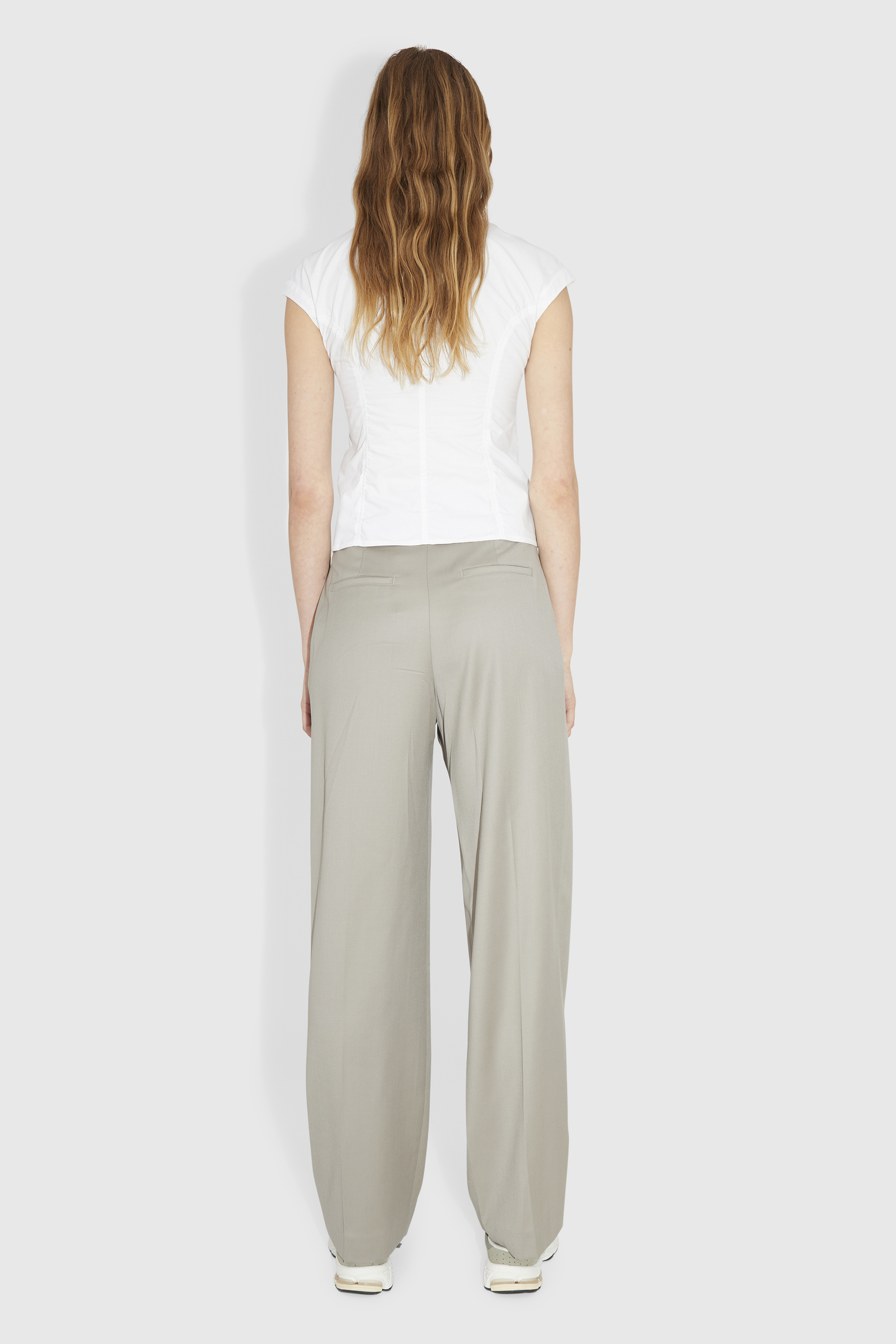 LOW CLASSIC Beige Loose Fit Trousers Low Classic