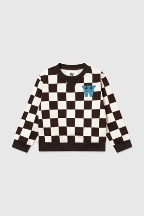 Double A by Wood Wood Rod junior checkered sweatshirt