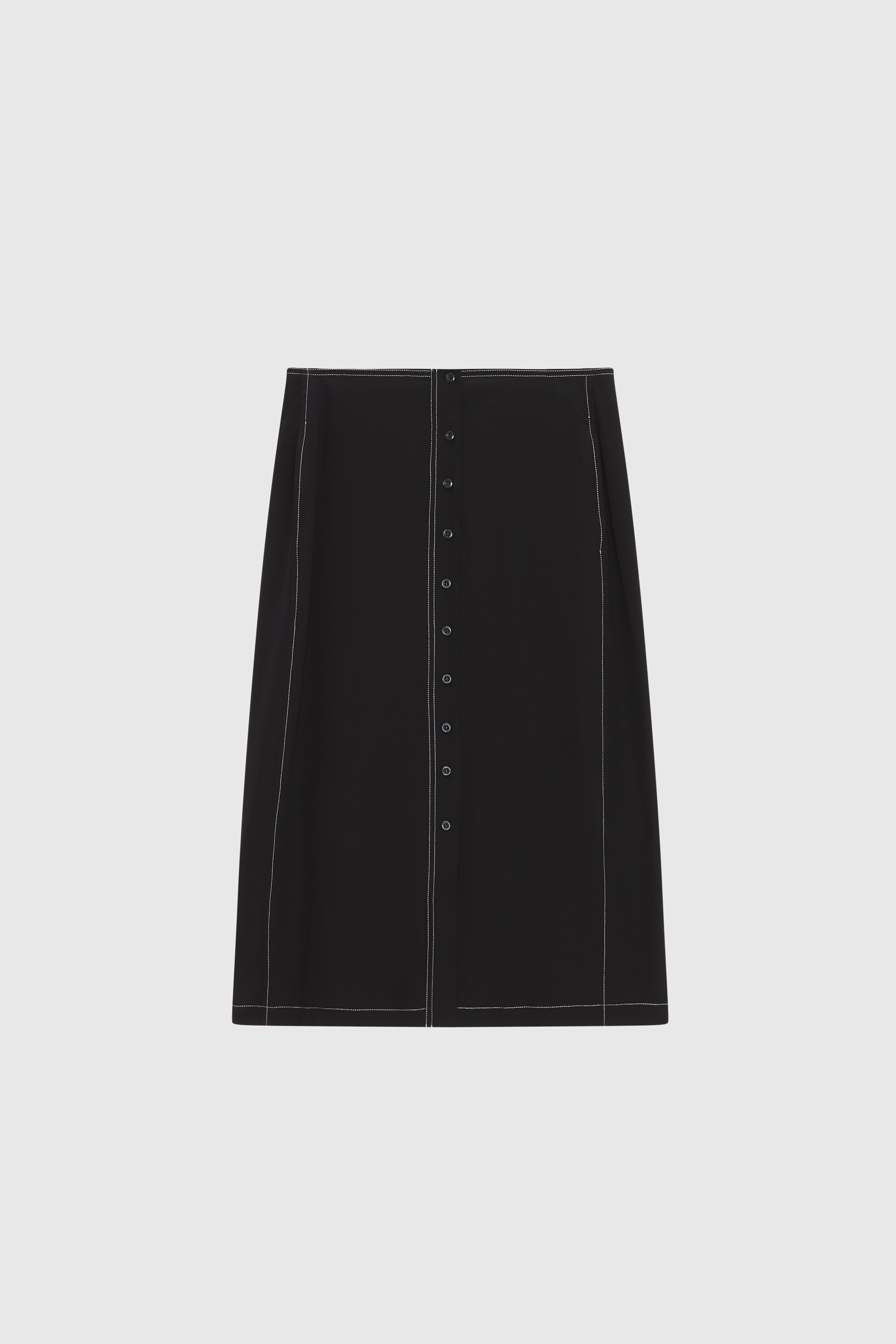 Low Classic H-Line Button Skirt Black | WoodWood.com