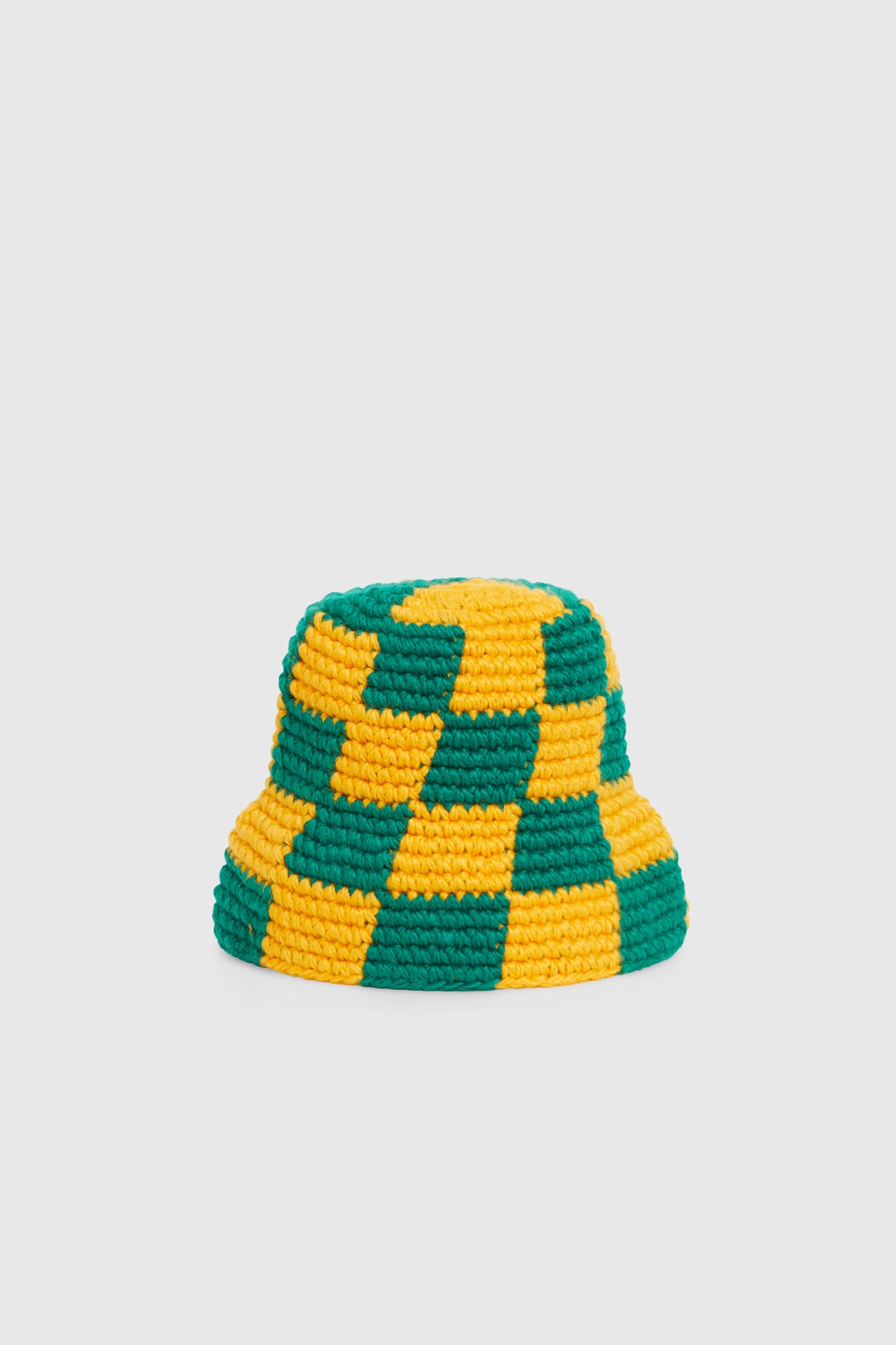 Stüssy Checker Knit Bucket Hat Evergreen | WoodWood.com