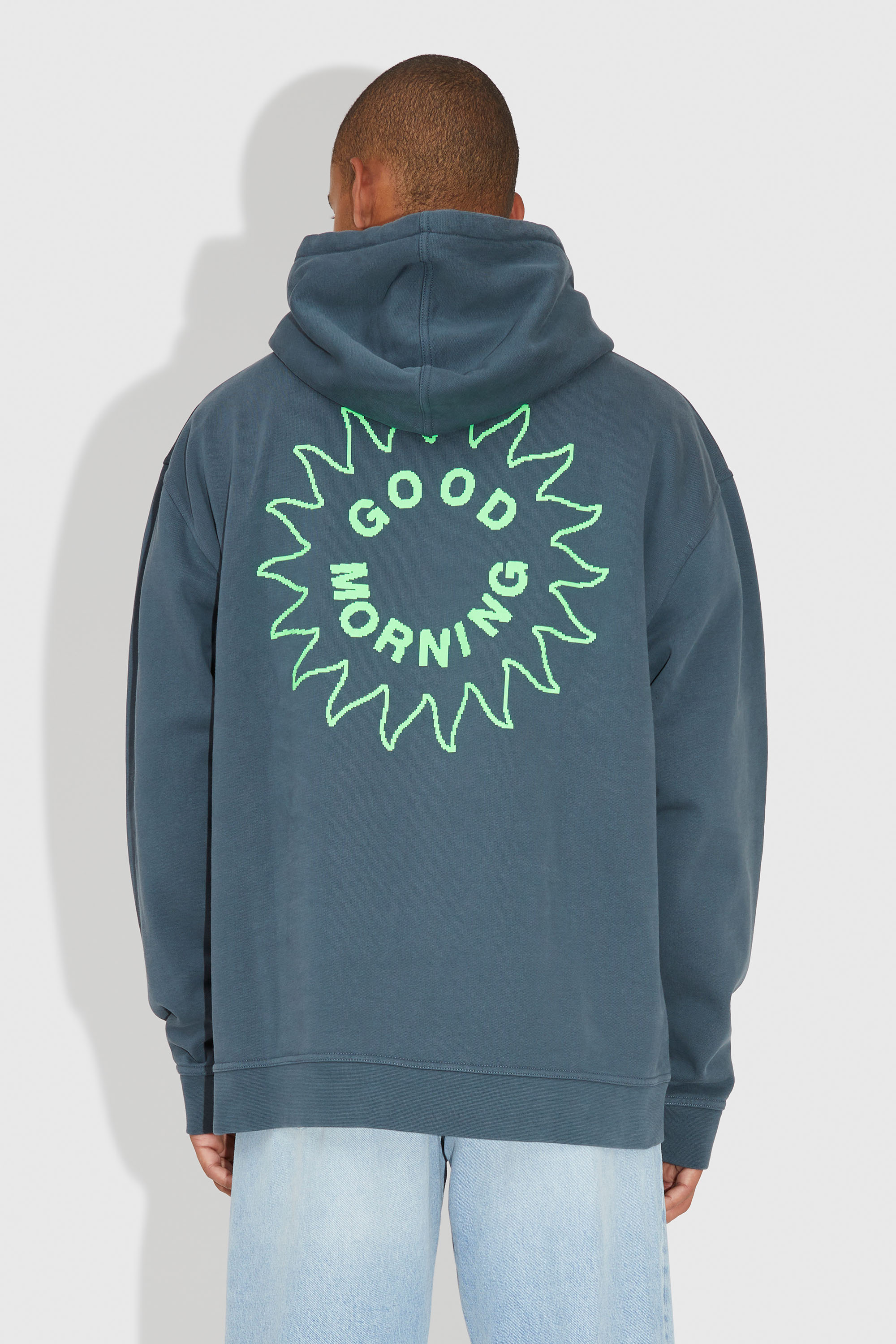Good Morning Tapes Sun Logo Fleece Pullover Hood Abyss | WoodWood.com