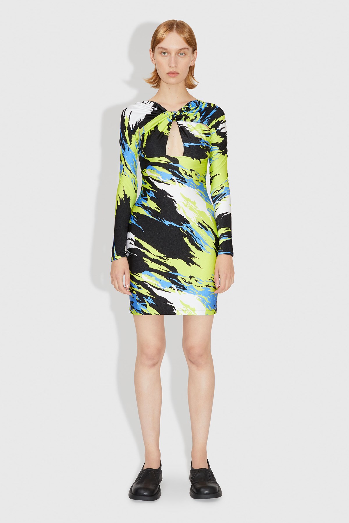 Coperni Twisted Cut-Out Jersey Dress Multi colour | WoodWood.com