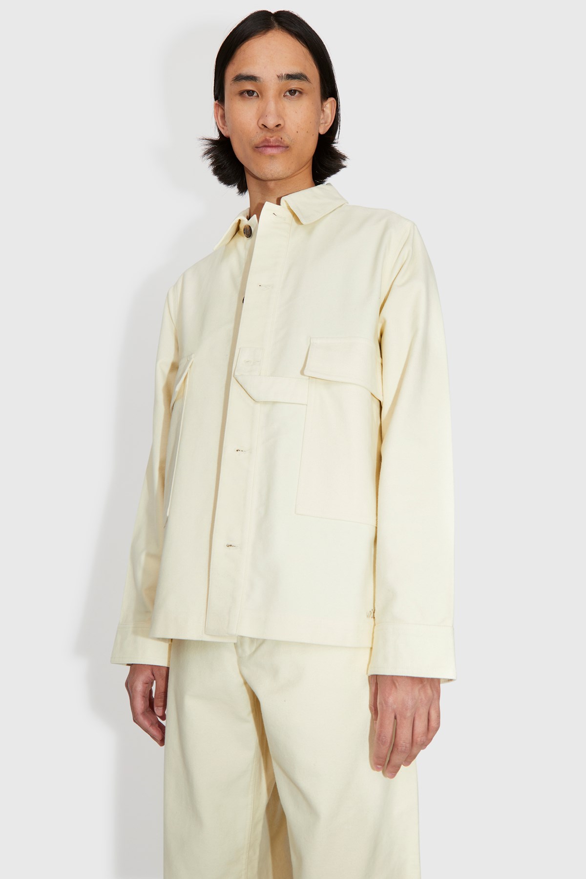 Wood Wood Conrad Cargo Overshirt Off-white | WoodWood.com