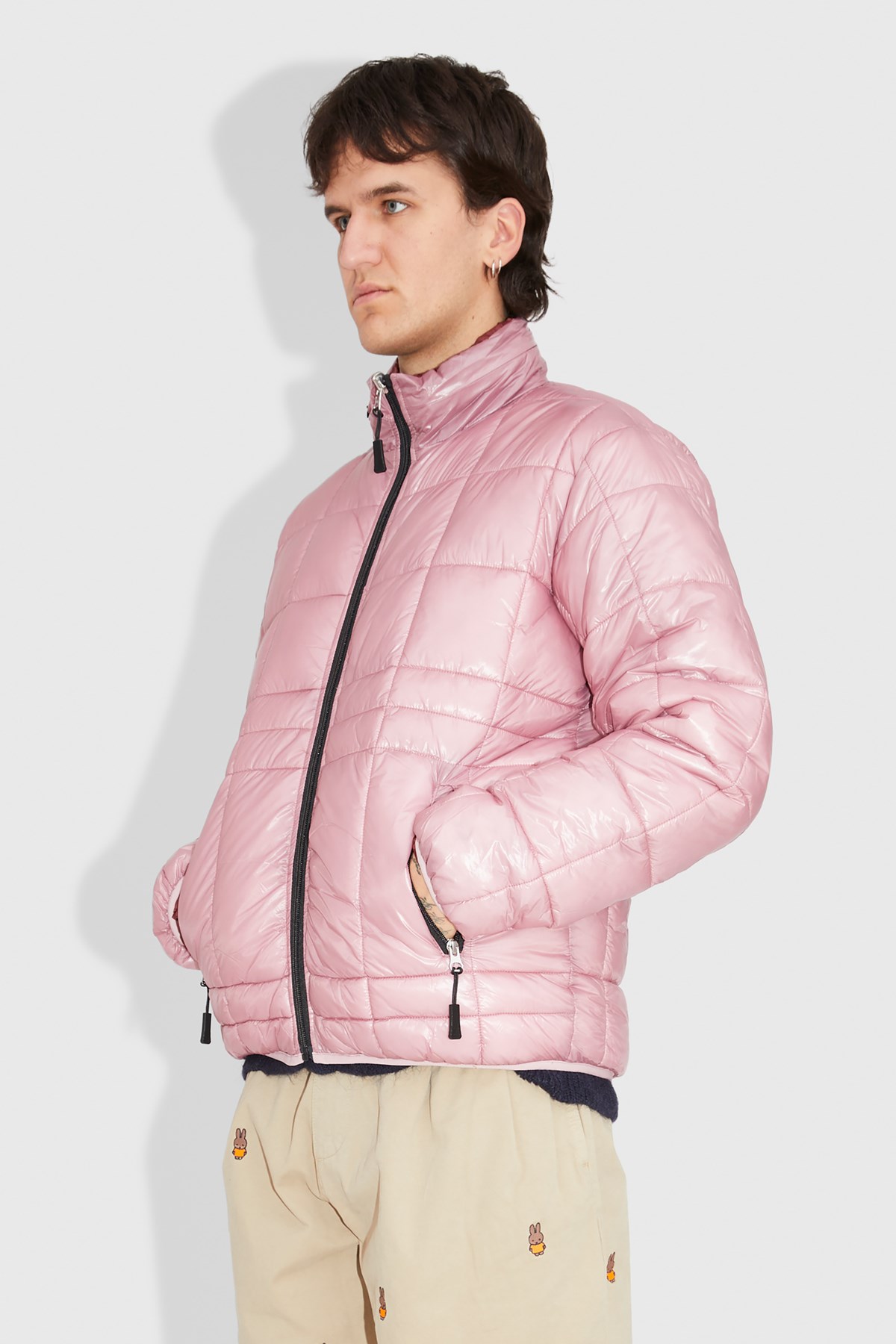 Pop Trading Company Quilted Reversible Puffer JKT Mesa rose