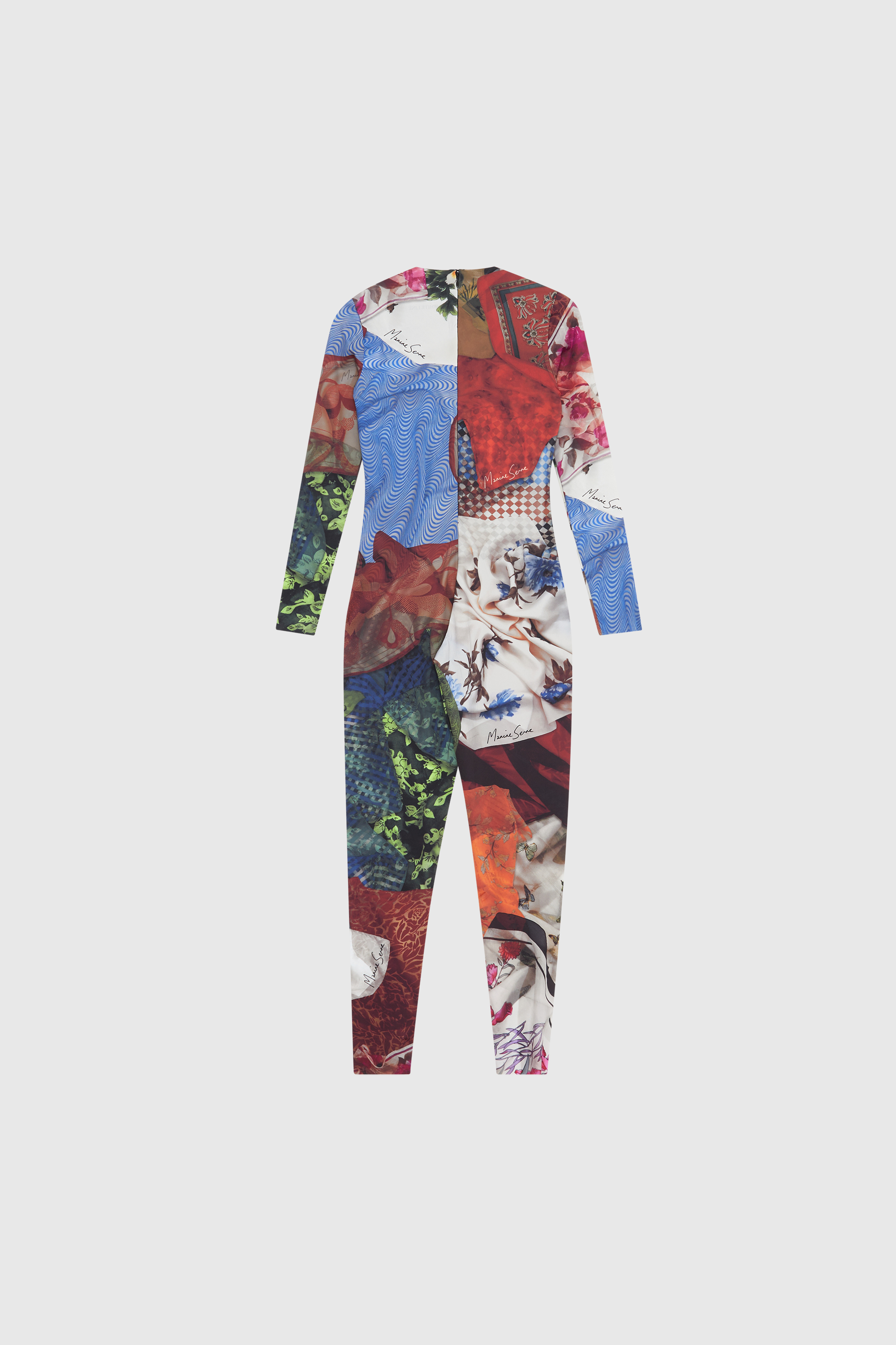Marine Serre Scarves Print Recycled Jersey Catsuit Mu00 | WoodWood.com