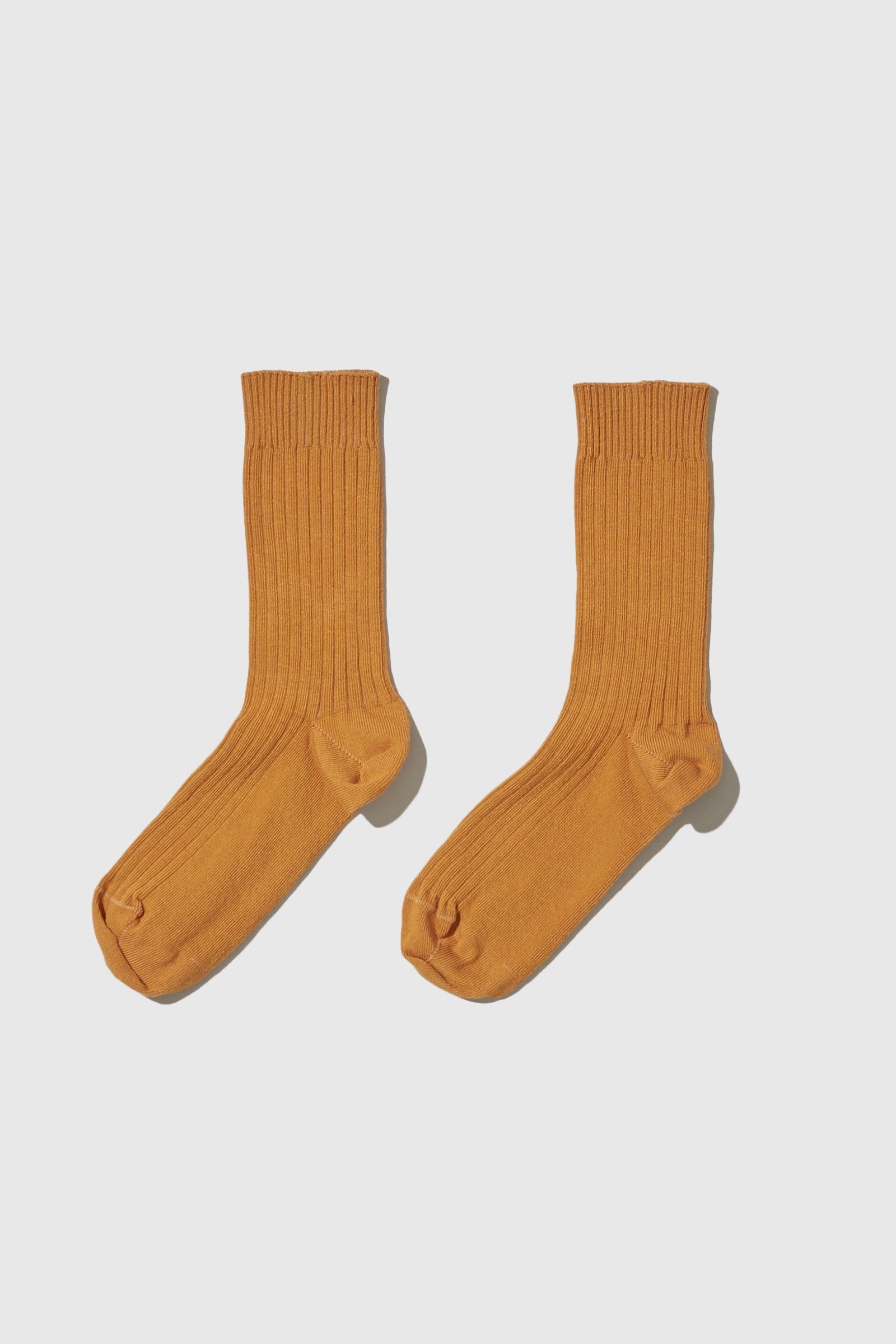 Baserange Rib Ankle Socks-Cotton Rib Okra | WoodWood.com
