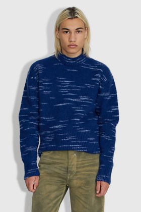 Wood Wood Lachlan Mohair Jumper Denim | WoodWood.com