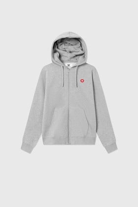 Double A by Wood Wood Zan zip patch hoodie