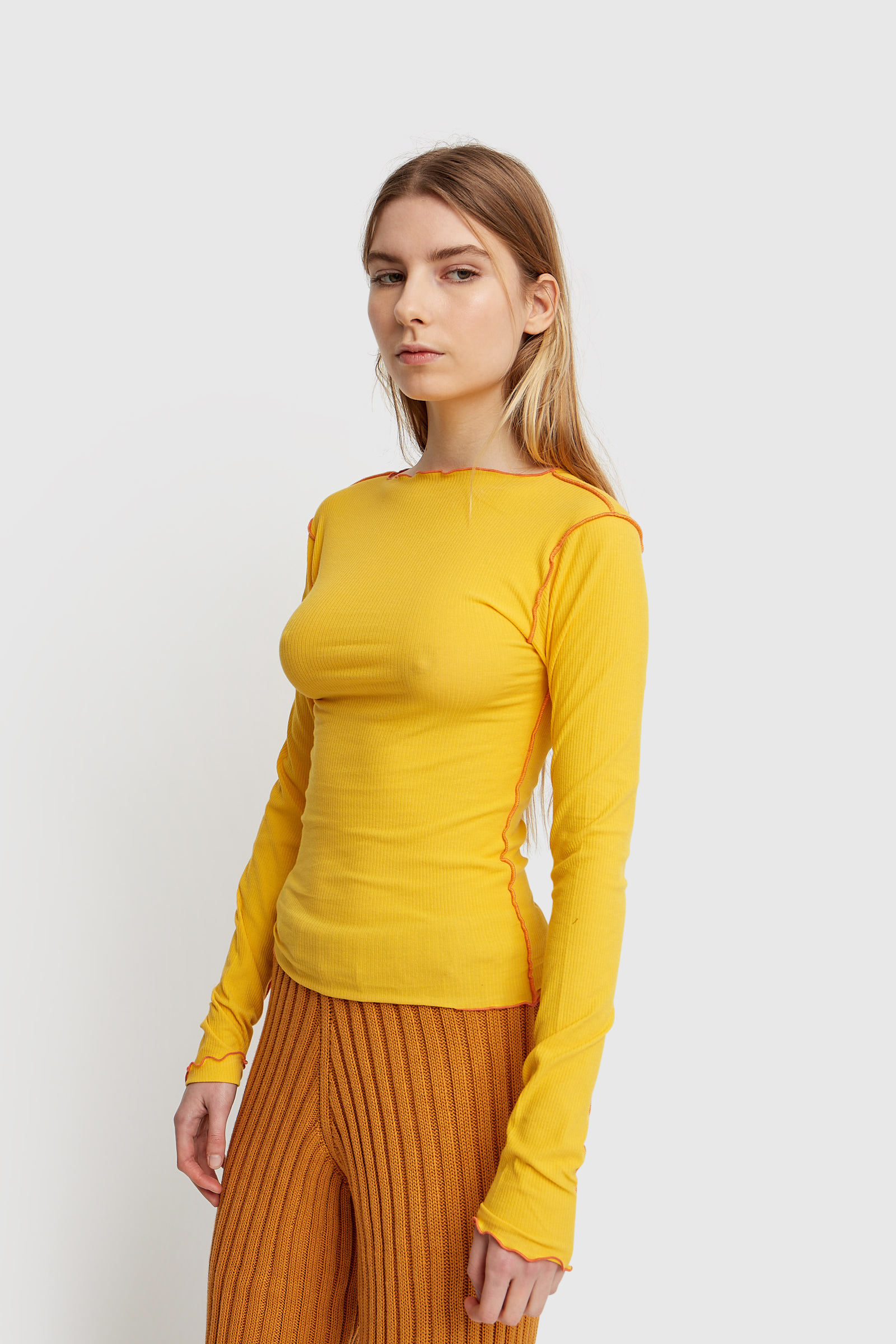 Baserange Vein Long Sleeve Noc Yellow | WoodWood.com