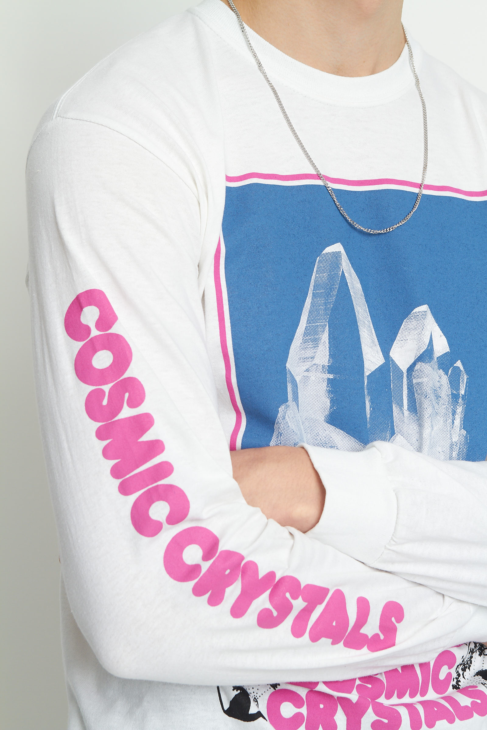 Good Morning Tapes Cosmic Crystals LS T-shirt White | WoodWood.com