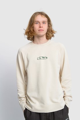 Tres Bien Sneeze Overdye Logo Crewneck Oatmeal | WoodWood.com